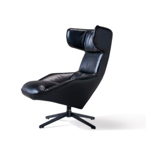 의자 는 중국 의 검은색 등받이 회전 팔걸이 의자 에서 도매 되었다-LC18